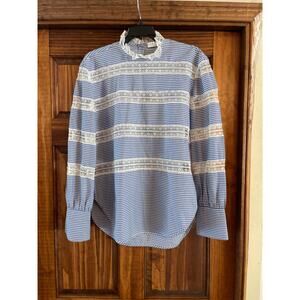 Sandro Paris striped lace blouse Small (1)